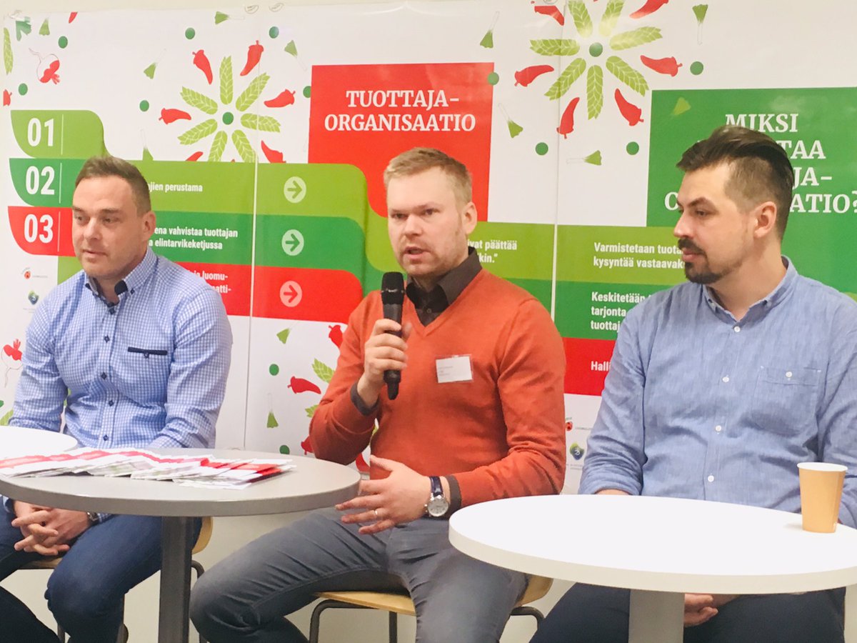 Luomuliitto's tweet photo. #Luomupäivät 2018 paneelikeskustelussa pohditaan luomuhevi #tuottajaorganisaatio’n mahdollisuuksista - #luomun haasteet ovat että kenttä on niin levällään @AnttiVauhkonen mukaan. https://t.co/RDEirXSAAM