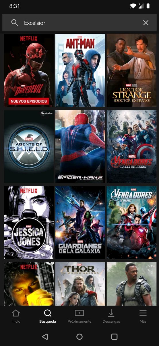 Alex12_FM's tweet photo. Me encanta este detallazo de @NetflixES de qué si buscas Excelsior en el buscador te salgan películas y series de @MarvelSpain . Sin duda es un detallazo que te hace recordarlo y te saca una gran sonrisa . https://t.co/sifO7PKRd4