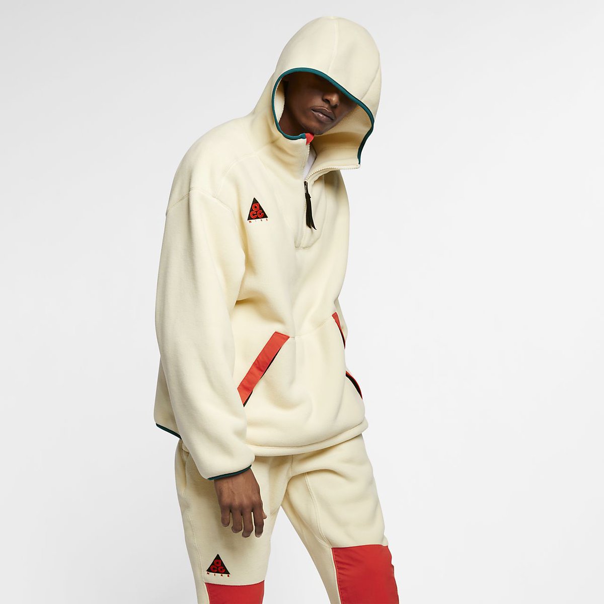 nike tracksuit cream