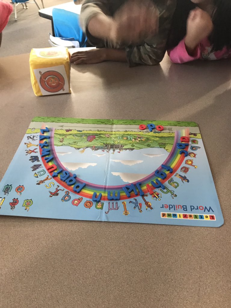 MrsDukesclass's tweet photo. We are rolling letterland characters and tapping out sounds in our bookworms elective! #letterlandfun @HunterPrincipal @HunterESKinder https://t.co/scXFe2rxA6