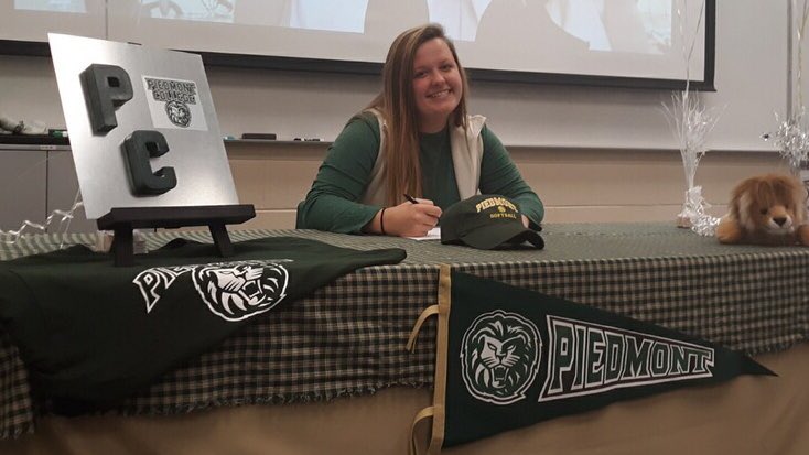 Congrats to Buford HS Senior Hannah Morgan at her NLI signing tonight to further her softball and academic career at Piedmont College. Morgan is a Gwinnett County player of the month and was honored as 8AAAAA All Region 1st team. #APProud