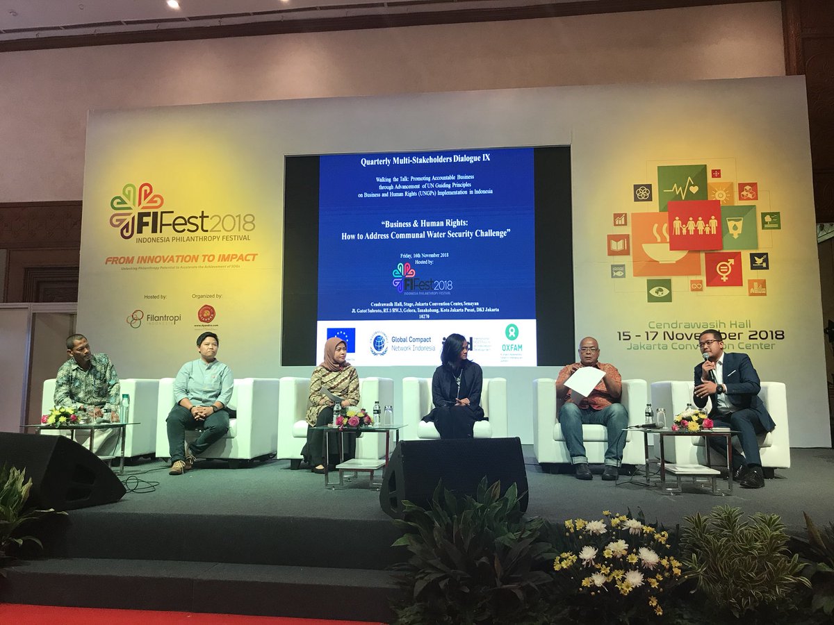 Hari ini (16/11), APP Sinar Mas berpartisipasi dalam Talkshow “Business &amp; Human Rights: How to Address Communal Water Security Challenge” dalam #FIFEST2018 di Cendrawasih Hall JCC, Jakarta.