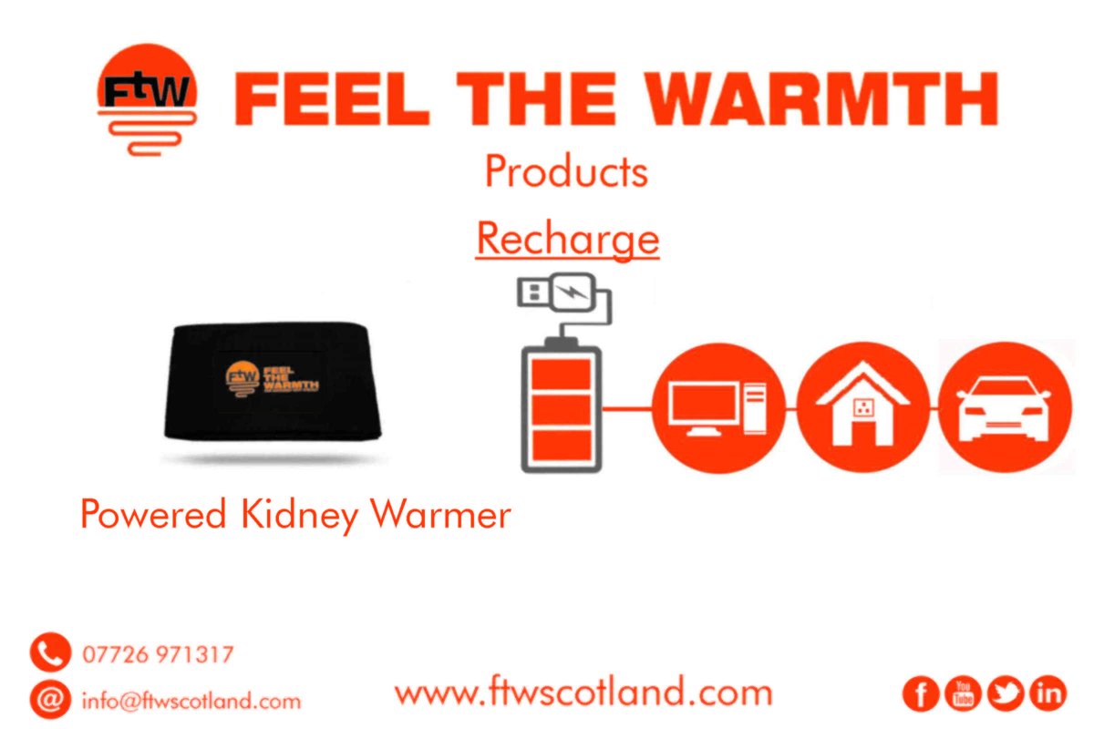 ftwarmth's tweet photo. Never be caught out in the COLD! Our rechargeable Powered Kidney Warmer backup with power bank or alternative recharge options! #mobility #freedom #home #carer #housing #aged https://t.co/uXQj2s4rH9