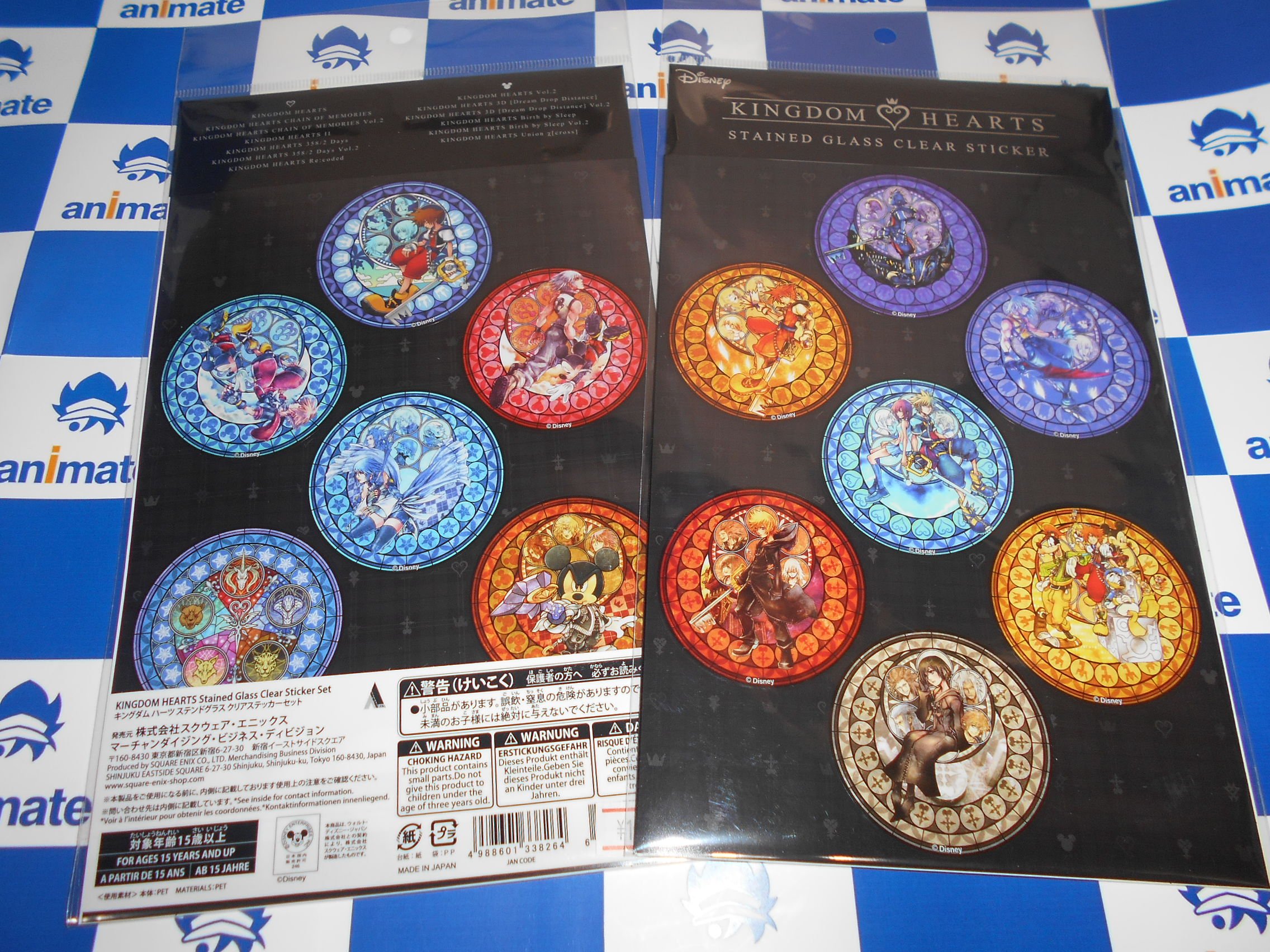 アニメイト渋谷 アルバイトスタッフ募集中 グッズ情報 Kingdom Hearts ステンドグラス クリアステッカーセット 入荷 キングダム ハーツの美麗なステンドグラスのイラストを使用したステッカーセット ステンドグラス絵は透過素材でできており 光