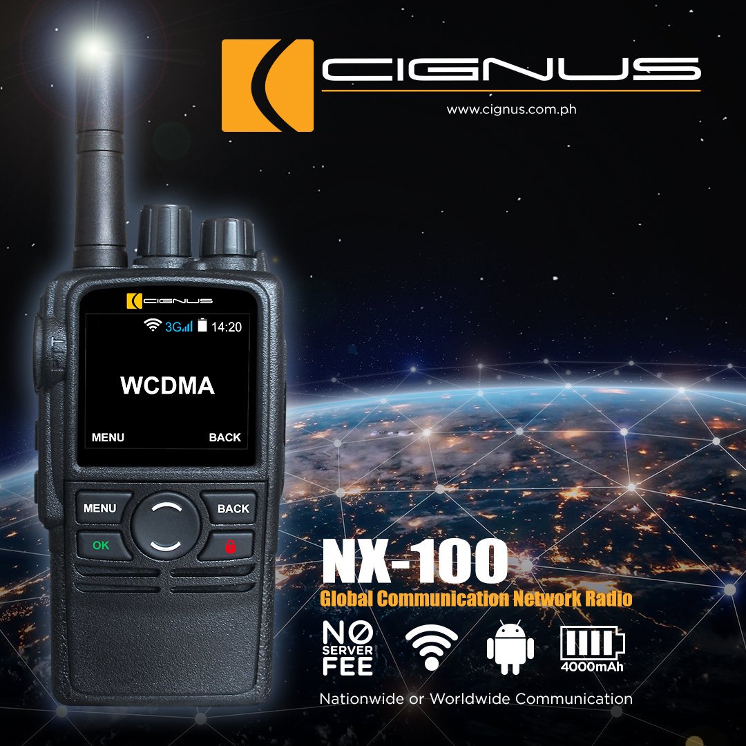 Cignus NX-100 Network Radio, ang radyo na kahit saan may signal! Hindi na kailangan ng repeater. Ang radyong aabot sa Luzon, Visayas at Mindanao, at sa buong mundo, Internet lang ang kailangan. #NXGeneration #Cignus #TwoWayRadioRedefined
