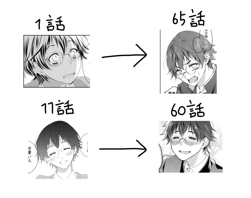 しかしこう他のBL作品の数々と並べて見てみると、私の描いた表紙浮いてるな…。あと試し読みで「絵が雑」と思って読むのやめる方もいらっしゃるのでは、とちょっと不安。初期と最近のでこのくらい違うので…。 