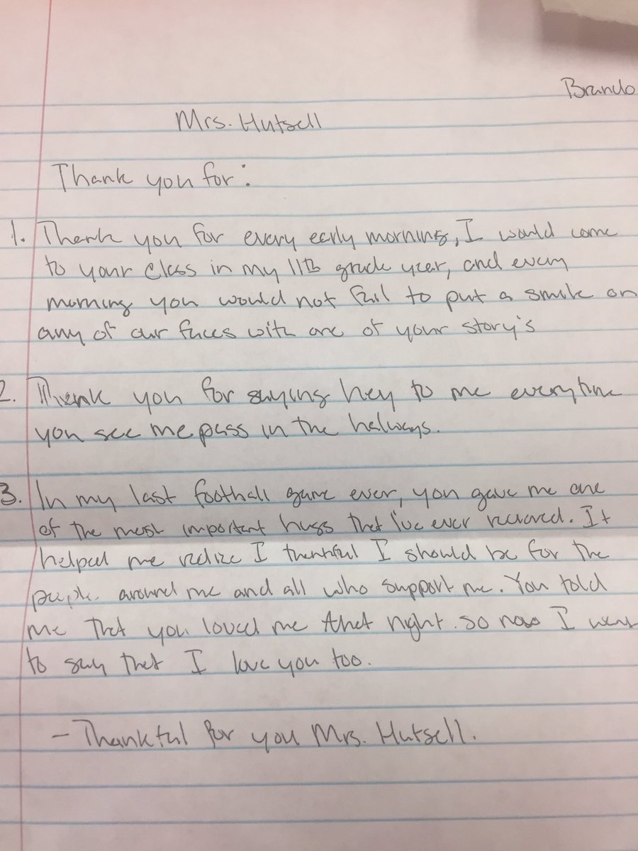 TigerMathChic's tweet photo. So many days we get frustrated...then this happens. Thank you @colinboone4 for encouraging kids to do this. It came at the time I needed it most! #WhyITeach #LoveMyKids https://t.co/wmqQaV0AB3