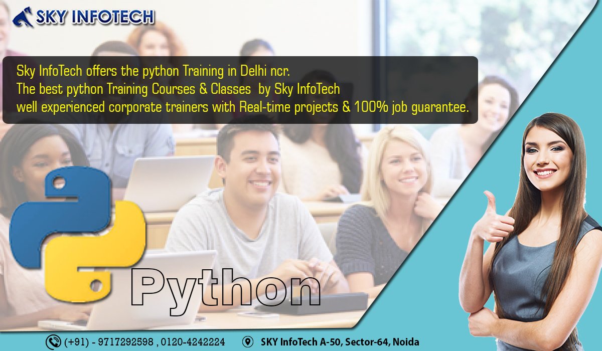 ShellySengar's tweet image. goo.gl/bX839L
goo.gl/Qxiwhf
SkyInfotech, Noida offers the best training stage to learn dialects like Python is an extensively valuable programming dialect that is getting to be up progressively understood.
#PythonTrainingInstituteinNoida