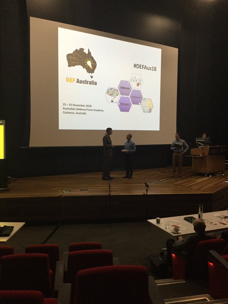 DefenceInnovate's tweet photo. Congratulations to this years winner of #DefAus18.
Well done to everyone who pitched today! https://t.co/61j8P5PixH