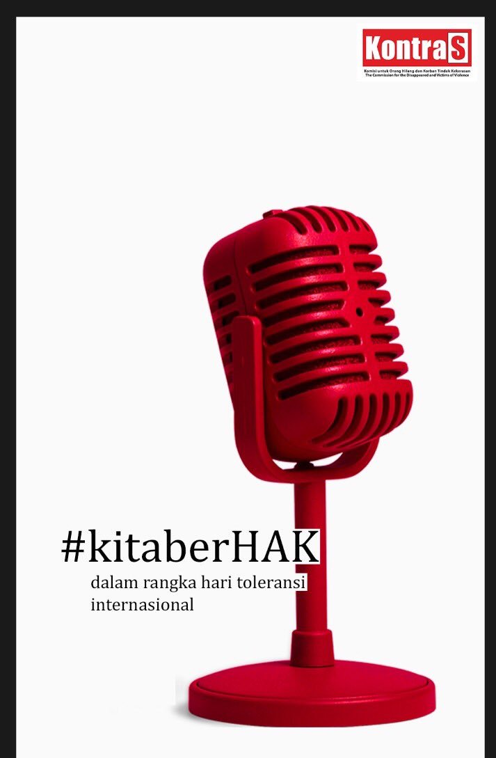 KontraS's tweet photo. Selamat Hari Toleransi Internasional! Bagi KontraS, toleransi bukanlah konsep yang mengawang-awang. Toleransi adalah atribut diri yang senantiasa membantu kita memahami arti kemajemukan dan pluralitas yang sudah menjadi realitas alamiah bangsa indonesia.

#kitaberHAK
-A THREAD- https://t.co/yaXt6ghciP