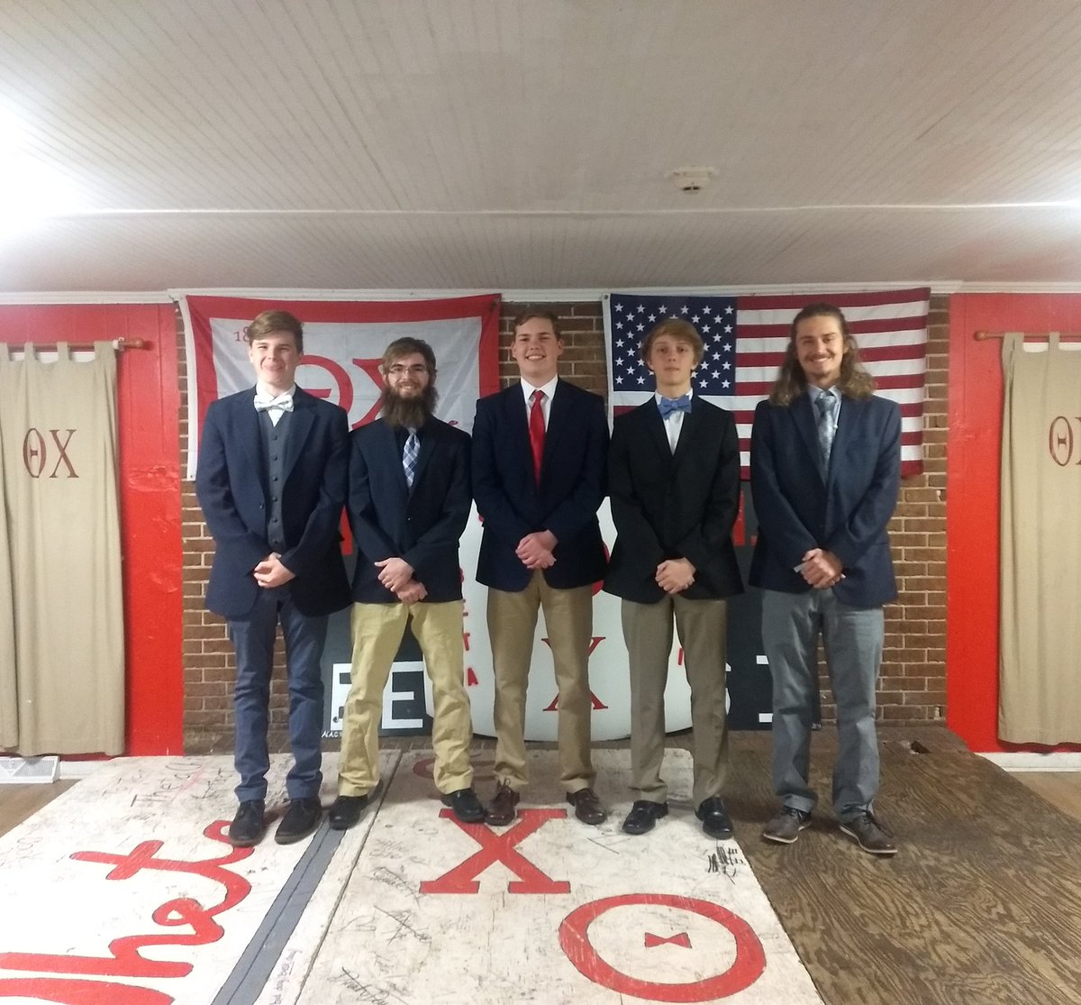 The brothers of Theta Chi are proud to introduce our five newest brothers! Looking forward to the future of this great group!