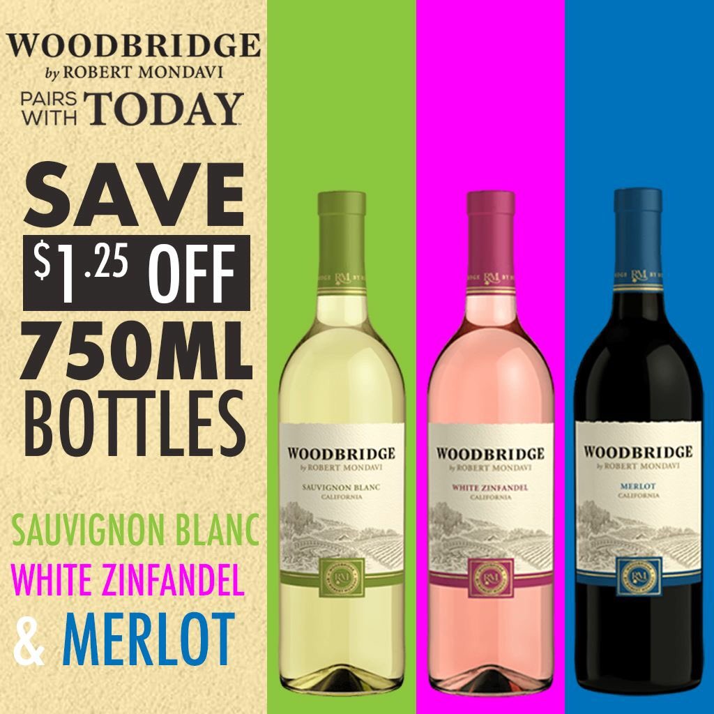 LrsWhiterock's tweet photo. The Woodbridge by Robert Mondavi wine style is marked by bright fruit flavors and smooth finishes made to complement food. Try their Sauvignon Blanc, White Zifandel or Merlot all for $1.25 off each!

#WoodbridgeWines #RobertMondavi #SauvignonBlanc #WhiteZinfandel #Merlot https://t.co/X06h5KpYd3