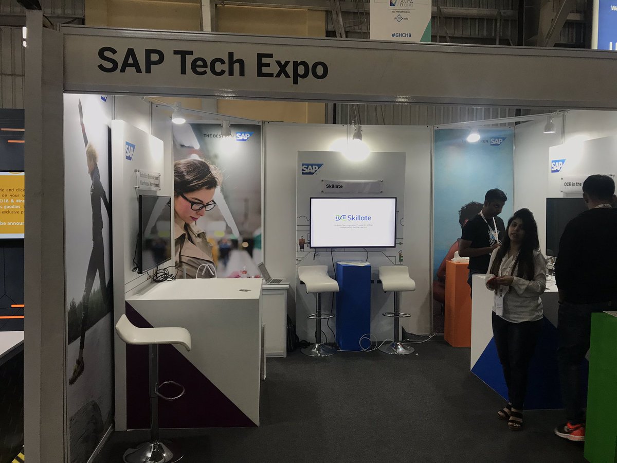 KishorePrateek's tweet photo. Booth is all set. All #GHCI2018 attendees, do visit us. #Skillate https://t.co/wm7jGUWp2B