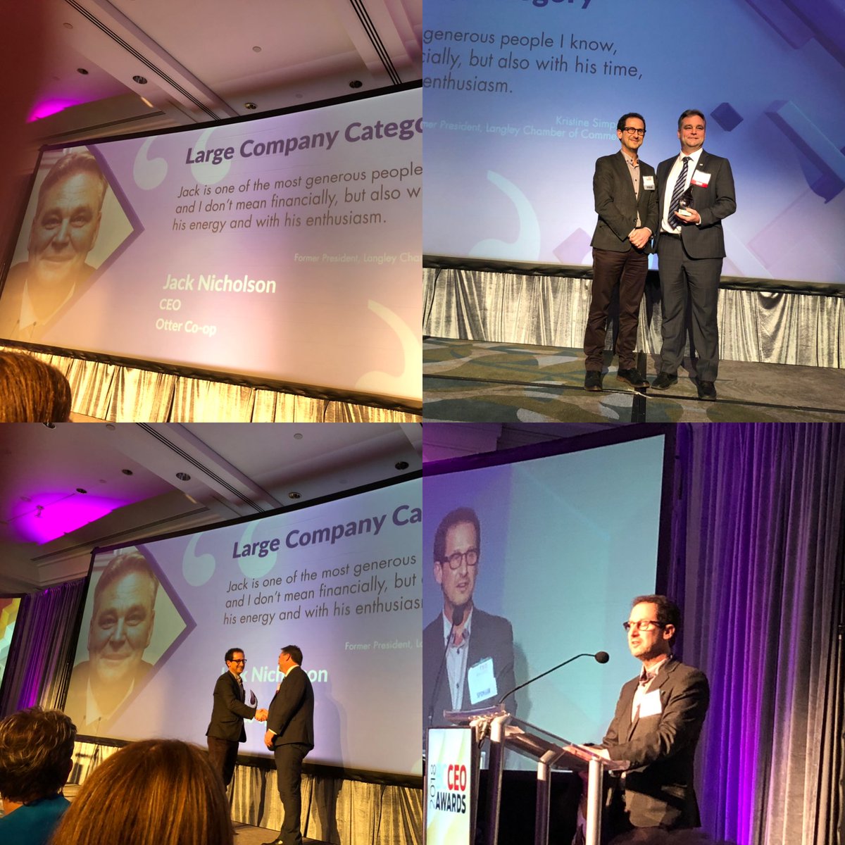 EarlFlormata's tweet photo. Jack Nicholson CEO Otter Co-op - Large Company Category #BCCEO2018 https://t.co/yuHW92CvCy