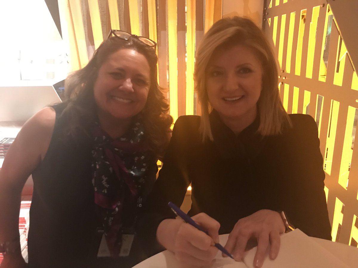 Excellent reminder today from <a href="/ariannahuff/">Arianna Huffington</a> at #WBFNYC to put the phones down; many of us take better care of our cellphones than we do ourselves; find what’s important outside of work; AND get enough sleep! Great honor to meet this #leader, #entrepreneur and role model to so many
