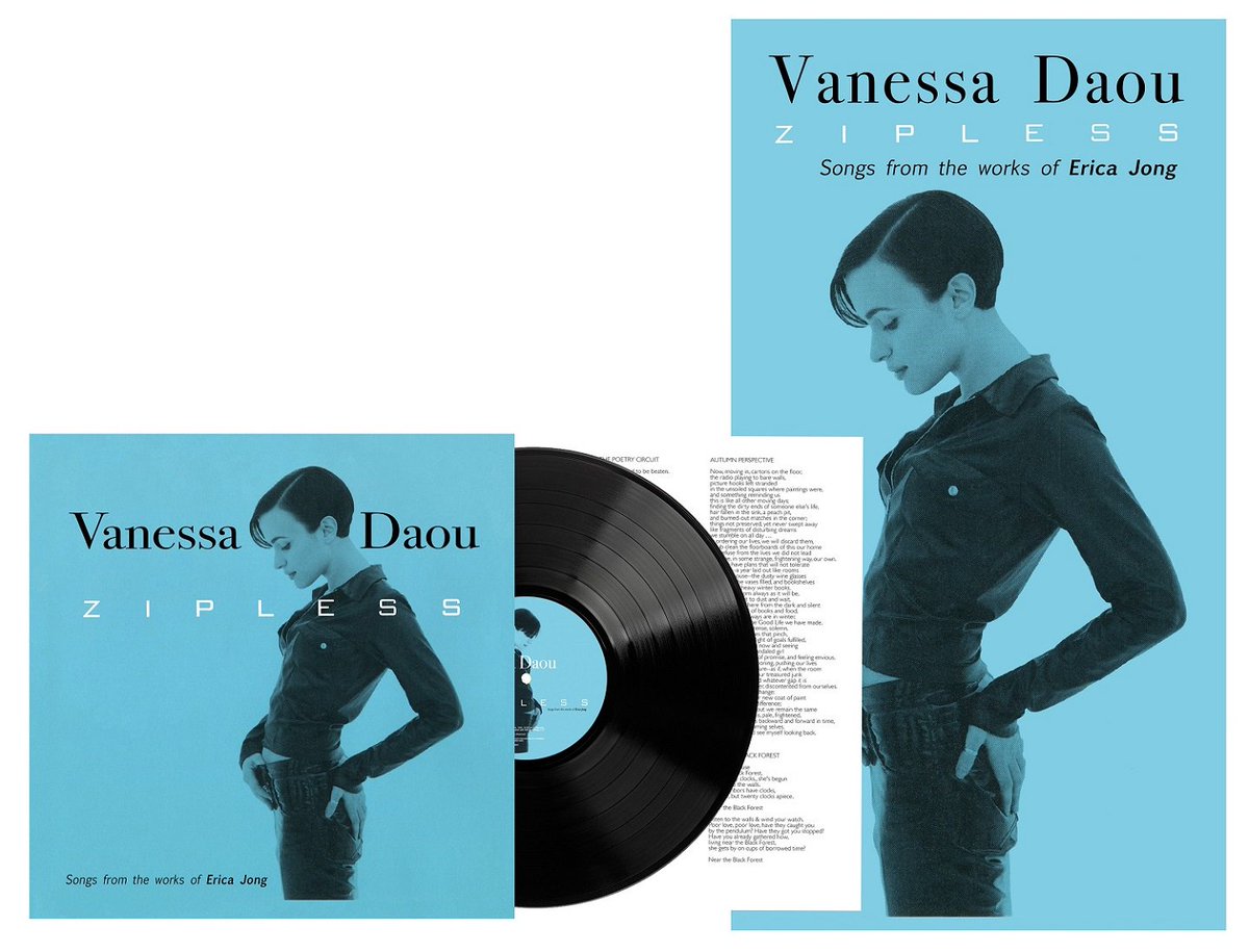 KIDRECORDINGS's tweet photo. #GetZipless : Just in time for the holidays, @vanessadaou’s landmark 1994 solo debut ‘Zipless (Songs from the Works of @EricaJong)’ gets its long-awaited vinyl release! OUT DECEMBER 7.
PRE-ORDER NOW @PledgeMusic -> https://t.co/Lb0kk8QT9Z
#Feminist #electronica #Jazz #Pop #Lounge https://t.co/Pgn7q4I1u5