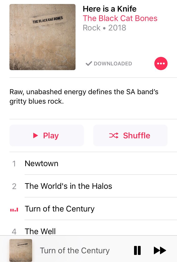 MSCBluesCruise's tweet photo. NEW MUSIC.
@BlackCatBonesSA ‘Here is a Knife’ is now available for download.

Experience them LIVE en route the Portuguese Island.

#MojoRising https://t.co/nw9JM1RKRp