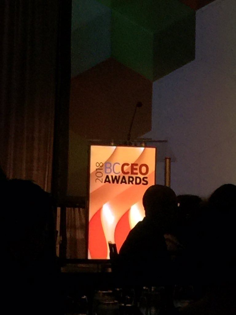 sfpremises's tweet photo. Proud to be celebrating the #bcceo2018 awards with the many thought leaders, transformation super hero’s and visionaries. Building a better and stronger BC. https://t.co/sTGIgEOcdI