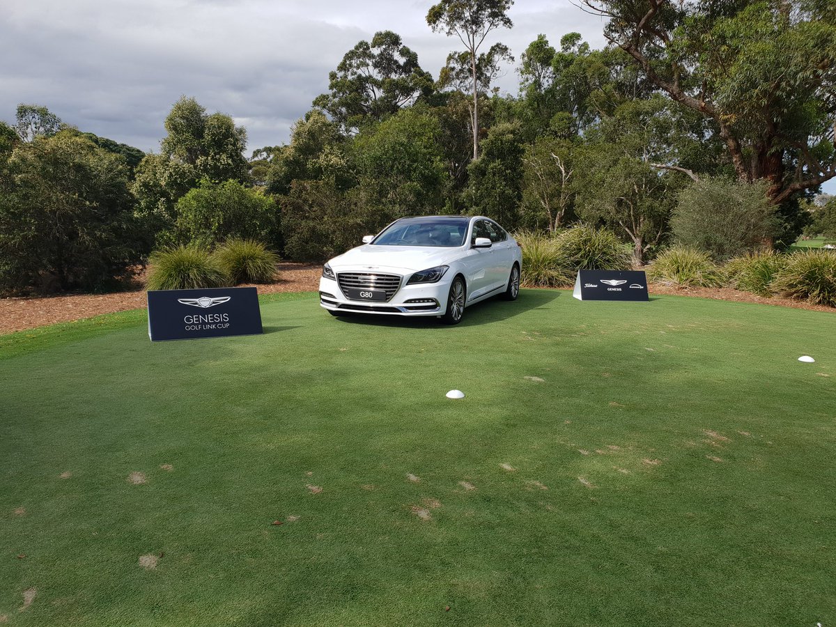GolfLinkCup's tweet photo. Will anyone drive away in a brand new Genesis G80?
All the national finalists need to do is have a hole in one on the 16th. 
#GenesisGolfLinkCup #GenesisGolf https://t.co/5ke5oR3EI3