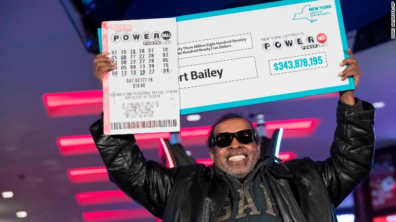 CNN's tweet photo. New York man wins $343.8 million Powerball jackpot by playing the same numbers for 25 years https://t.co/9crjuaY5ja https://t.co/SKsLzhI9UW