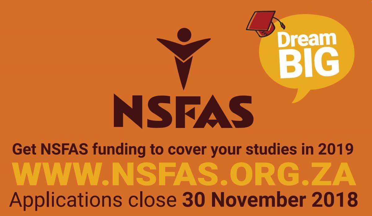 UPTuks's tweet image. Don’t forget: If you need to apply for NSFAS funding for 2019, you must apply by 30 November. For more information, go to nsfas.org.za. #NSFASCountdown