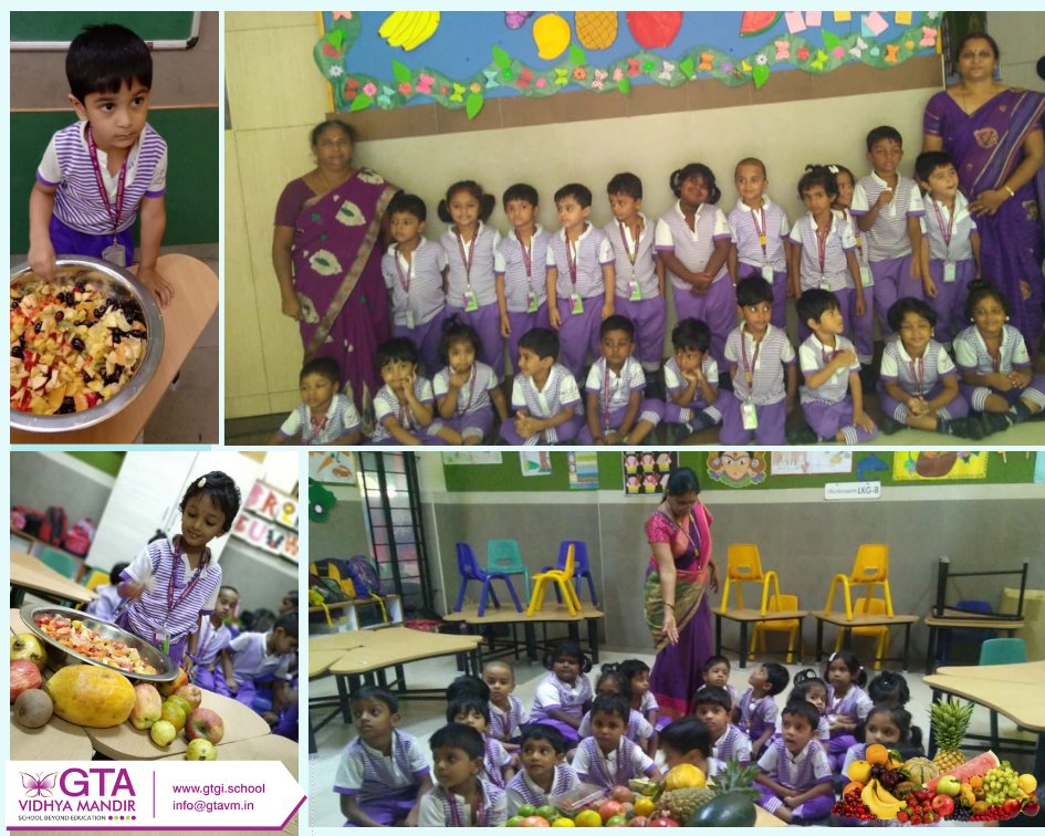 GTInstitutions's tweet photo. HEALTH IS WEALTH – KG students of GTA Vidhya Mandir celebrating Fruits Day!!
#FruitWeek #Fruits #Chennai #Education #Learning #Students #AdmissionOpen #Registernow #Sunday #Monday #Fruitday #Teachers #Children #Parents #Fun #Week #FridayFeeling https://t.co/DJhNXtGnex