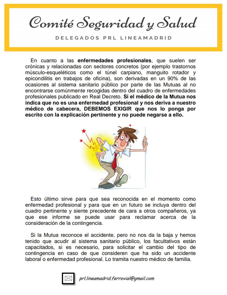 CCOOlineamadrid's tweet photo. Comunicado de nuestros delegados de PRL sobre las #Mutuas

#QueNoTeTimen https://t.co/TsEQLbENVl