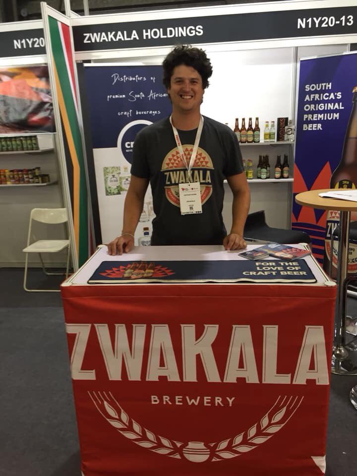 Nathan proudly representing Zwakala in China thanks to the Free State Small Business Development Department 🙌🏽🙌🏽 #Zwakala #Zwakalabrewery #smallbusinessdevelopment