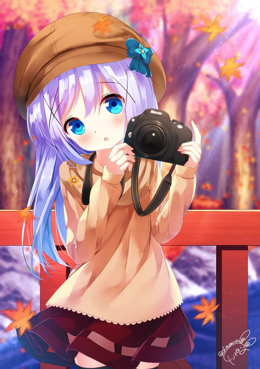 ChinoMaron's tweet photo. 写真撮りますよー
#gochiusa https://t.co/bTouabk6pC