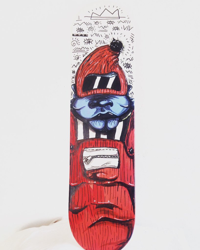 dirty_native's tweet photo. Booling Benny ❤️

If Tribal Masks were a way to identify the origin of a people the Balaclava would represent my city JOZI we all like to keep our true faces low key and it doesn't mean we want to rob you.

Acrylic on Skateboard 
For Sale https://t.co/WKWV378qyw