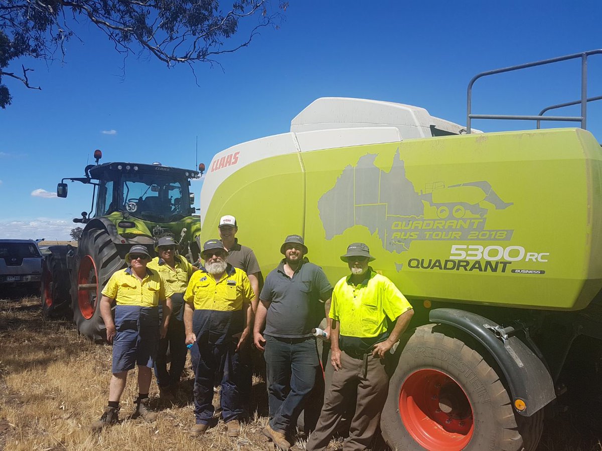 CLAASHC's tweet photo. Great few demos with the QUADRANT over the last few days! Next stop Colac and Lake Bolac regions! #CLAAS #CLAASHarvestCentre #QUADRANT #AXION #AUSQUADRANTTOUR18 #Australia #hay18 https://t.co/ZiRh8RwrvH
