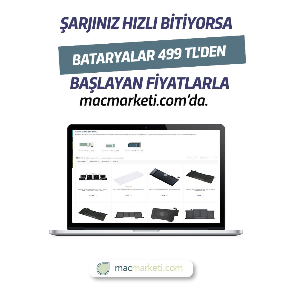 Olur olmadık yerlerde şarjınız mı bitiyor? Kablolara bağımlı mı kaldınız?

Üzülmeyin biz buradayız :)

499 TL'den başlayan fiyatlarla bataryalarımız web sitemizde...

macmarketi.com/mac-batarya-pil

#apple #macmarketi