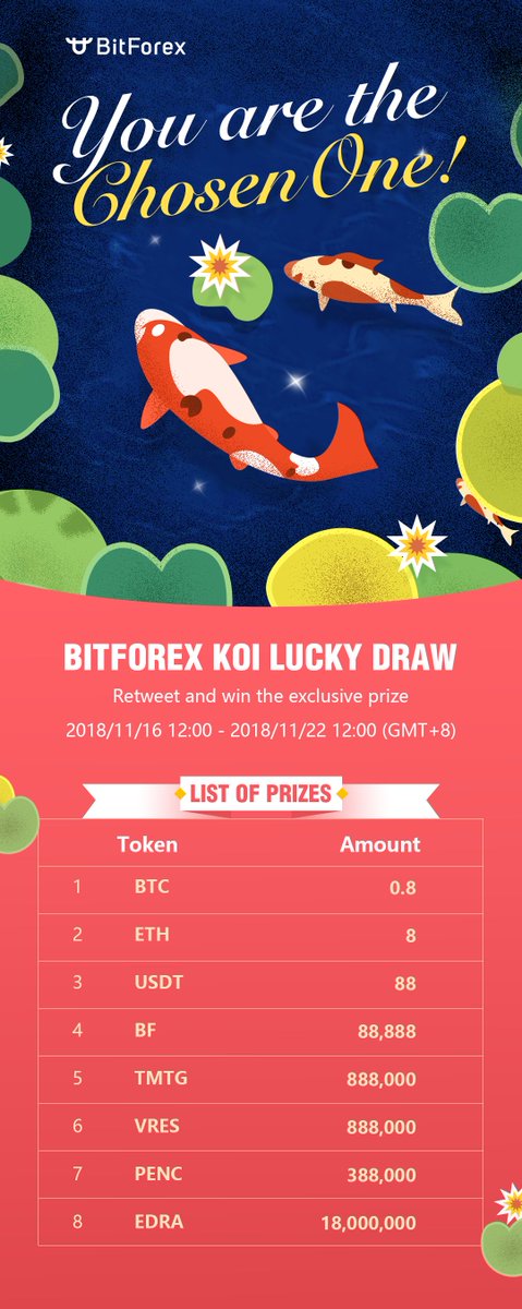 🔥［BitForex KOI Lucky Draw］🔥
The world’s leading financial trading platform, BitForex #KOI #lucky #draw #campaign is coming! Thanks for all the support to #BitForex, we will give away the super grand #prize to one luckiest winner!
<a href="/tmtgdge/">Official Digital Gold Exchange -TMTG</a> <a href="/pencecoin/">Pence Coin</a> <a href="/Edraproject/">EDRA Project</a> <a href="/ProjectVres/">VReS</a>