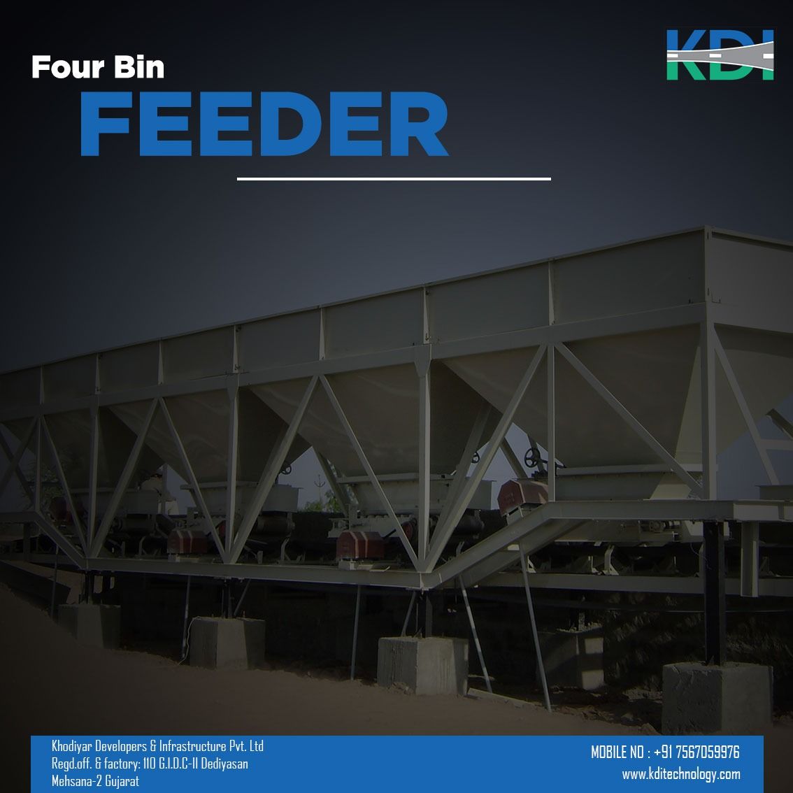 TechnologyKdi's tweet photo. Four Bin Feeder is manufactured with the usage of supreme quality components and sophisticated technology under the meticulous supervision of dexterous team of professionals.

For more information visit https://t.co/OclG0OUqZJ or contact us @ +91 7567059976 https://t.co/fMjlyA8Jpu