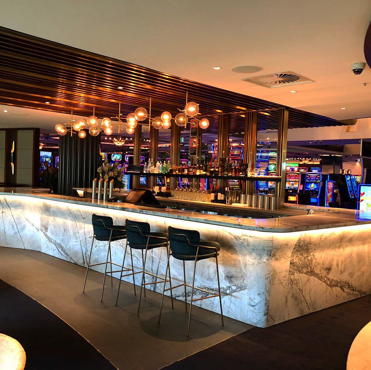 Our #lightingdesign team in #sydney #australia has been working on the renovations @canterburyleaguesclub Coming to completion the #bar with #interiordesign and #architecture by <a href="/altis/">ALTIS</a>.architecture <a href="/mpaprojects/">MPA</a> bring the #design to life. #customlighting by @aglosystems