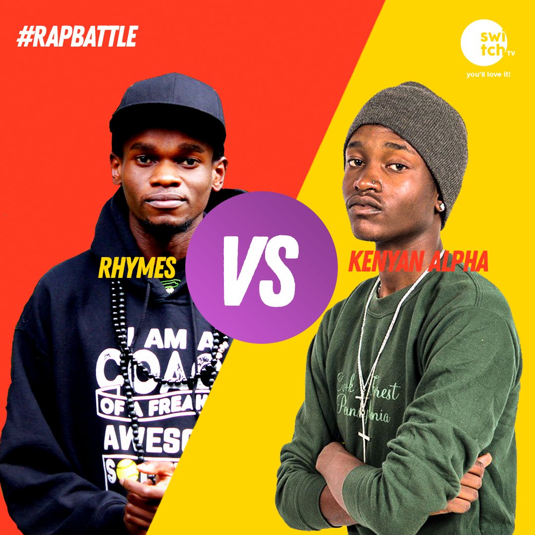 switchtvkenya's tweet photo. It's gonna be a tight battle today, who do you think will win the #FreestyleRapBattle between @rhymesab and @Ghaiza_thekid? Tune in at 5pm! #Switchboard https://t.co/0IzRUKHmxQ