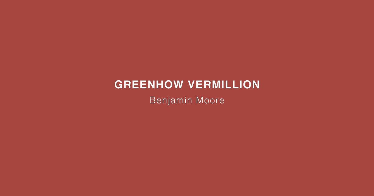 FlyingColPaint's tweet image. Greenhow Vermillion. #BenjaminMoore #FlyingColoursPaint #narcityottawa #fallcolours