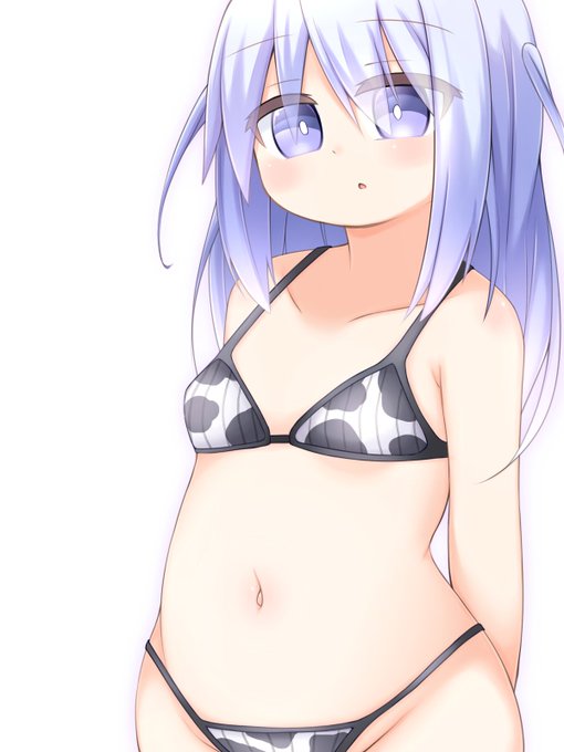 リブ生地牛水着ぬりました。 