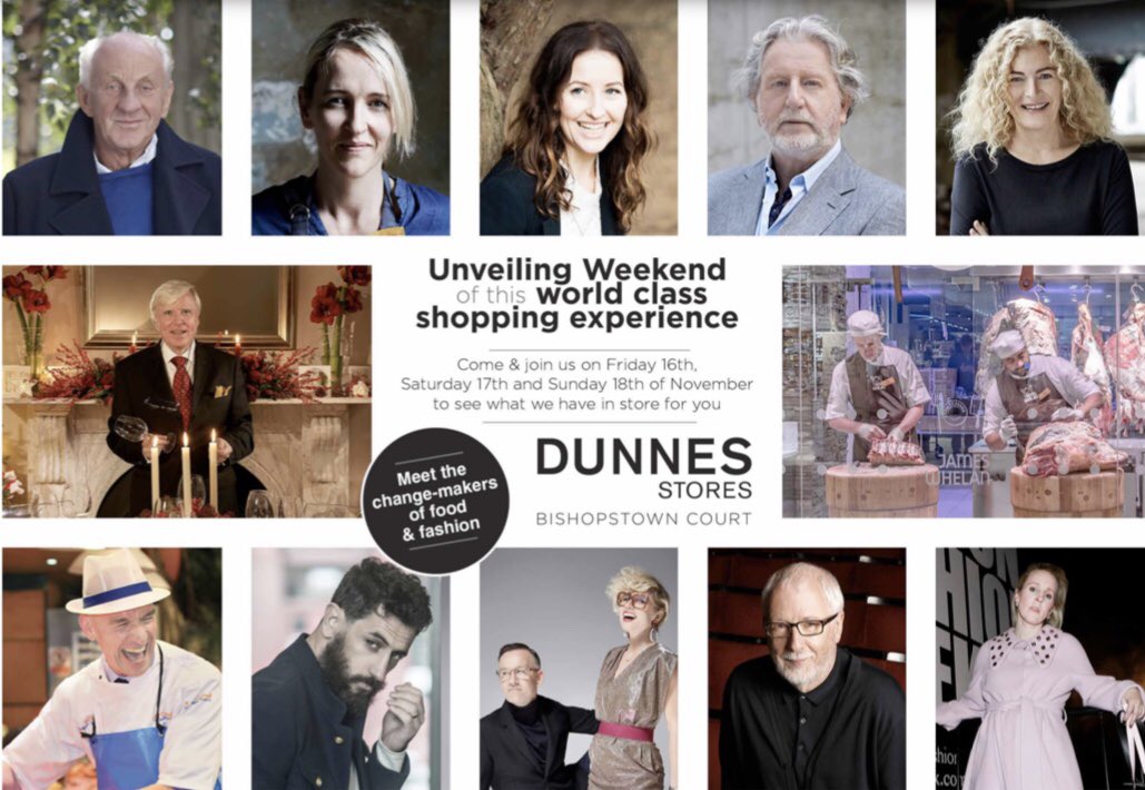All these wonderful creators will be on hand this weekend @dunnesstores for the unveiling of #bishopstowncourt #Cork we’ll be there and waiting for you #changeisgood