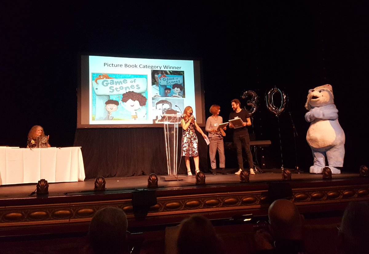 maverickbooks's tweet photo. Exciting news from Sheffield Children's Book Award! 'Game of Stones' has won the picture book category!!! Well done @LisleRLisle and Richard! Thank you @SheffLibraries for an amazing event! https://t.co/EBi5XDFsDQ