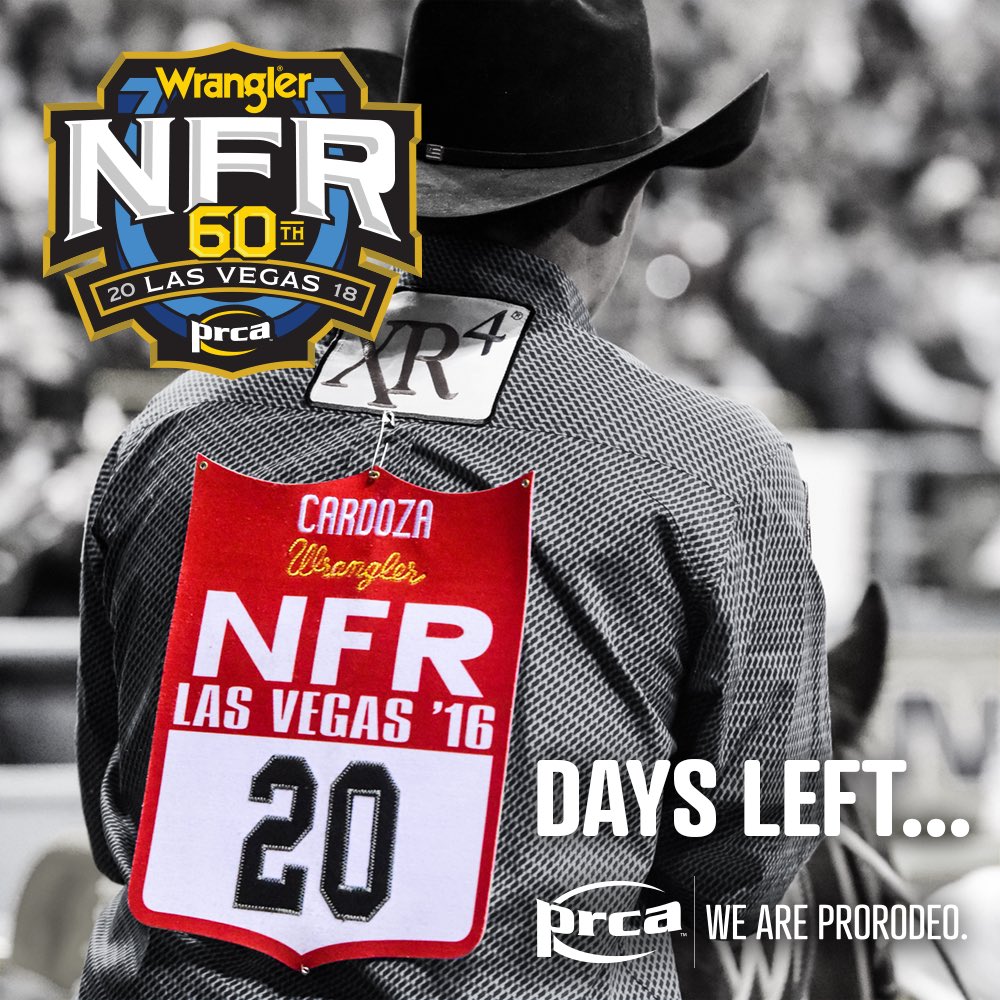 2️⃣0️⃣ days until the Wrangler NFR kicks off!
⠀
#WeAreProRodeo #Countdown #WranglerNFR