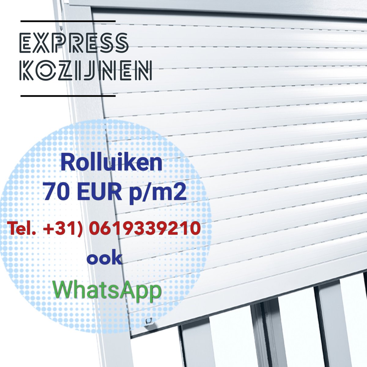 ExpressKozijnen's tweet photo. Rolluiken en garagedeuren. Altijd de hoogste kwaliteit voor de laagste prijs. 
 ✅Vrijblijvend advies
✅Gratis offerte
✅Gratis meting
✅Gratis dubbelglas
Email:expresskozijnen@outlook.com
Tel. 0031) 619339210 https://t.co/shNzCEDRzy
