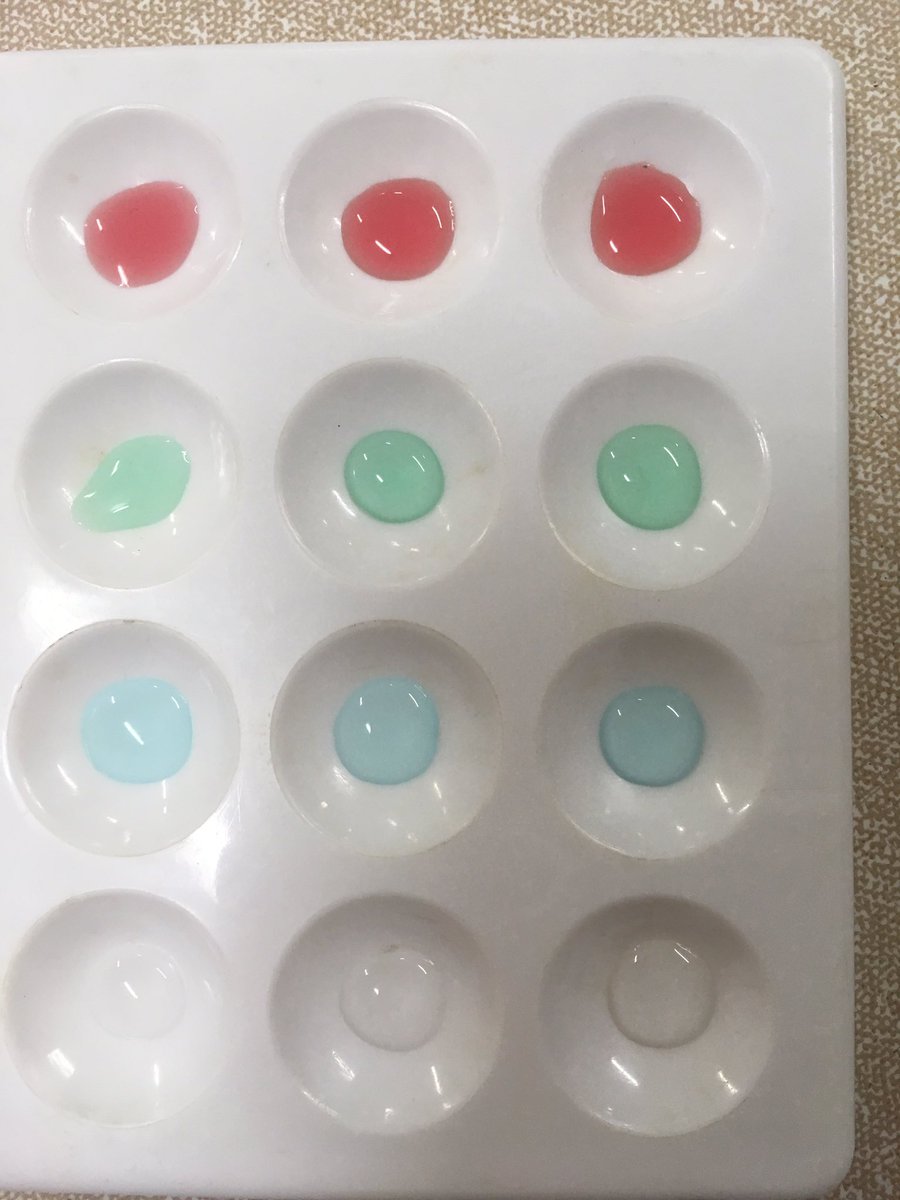 chemistryMHS's tweet photo. The AH Chemistry class were doing some ‘complex’ reactions this morning. They were exchanging water ligands for ammonia ligands and getting some colourful results (before and after are shown in pics) @MonifiethHigh #transitionmetalcomplexes https://t.co/jxm9cTD1yy