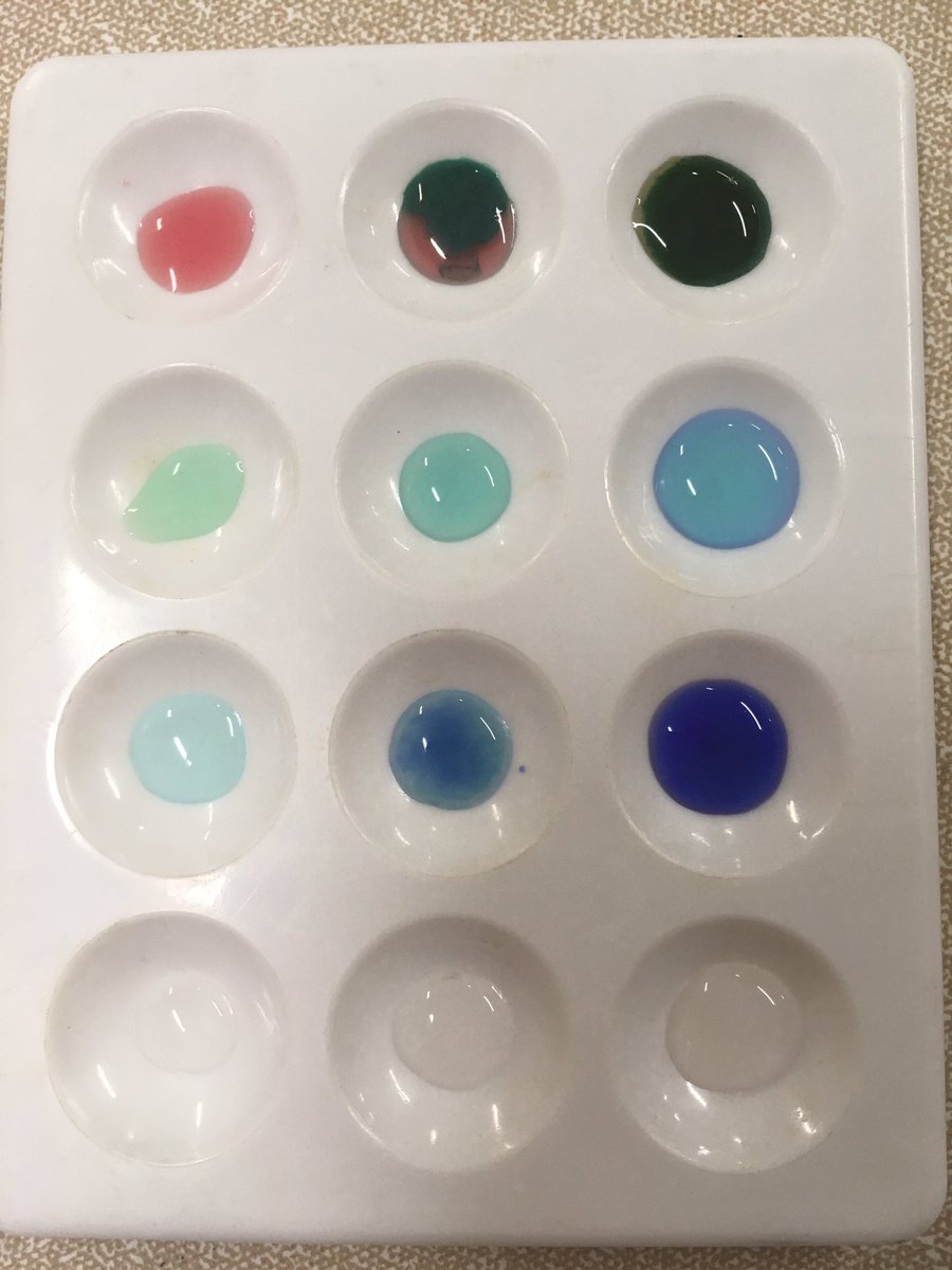 chemistryMHS's tweet photo. The AH Chemistry class were doing some ‘complex’ reactions this morning. They were exchanging water ligands for ammonia ligands and getting some colourful results (before and after are shown in pics) @MonifiethHigh #transitionmetalcomplexes https://t.co/jxm9cTD1yy