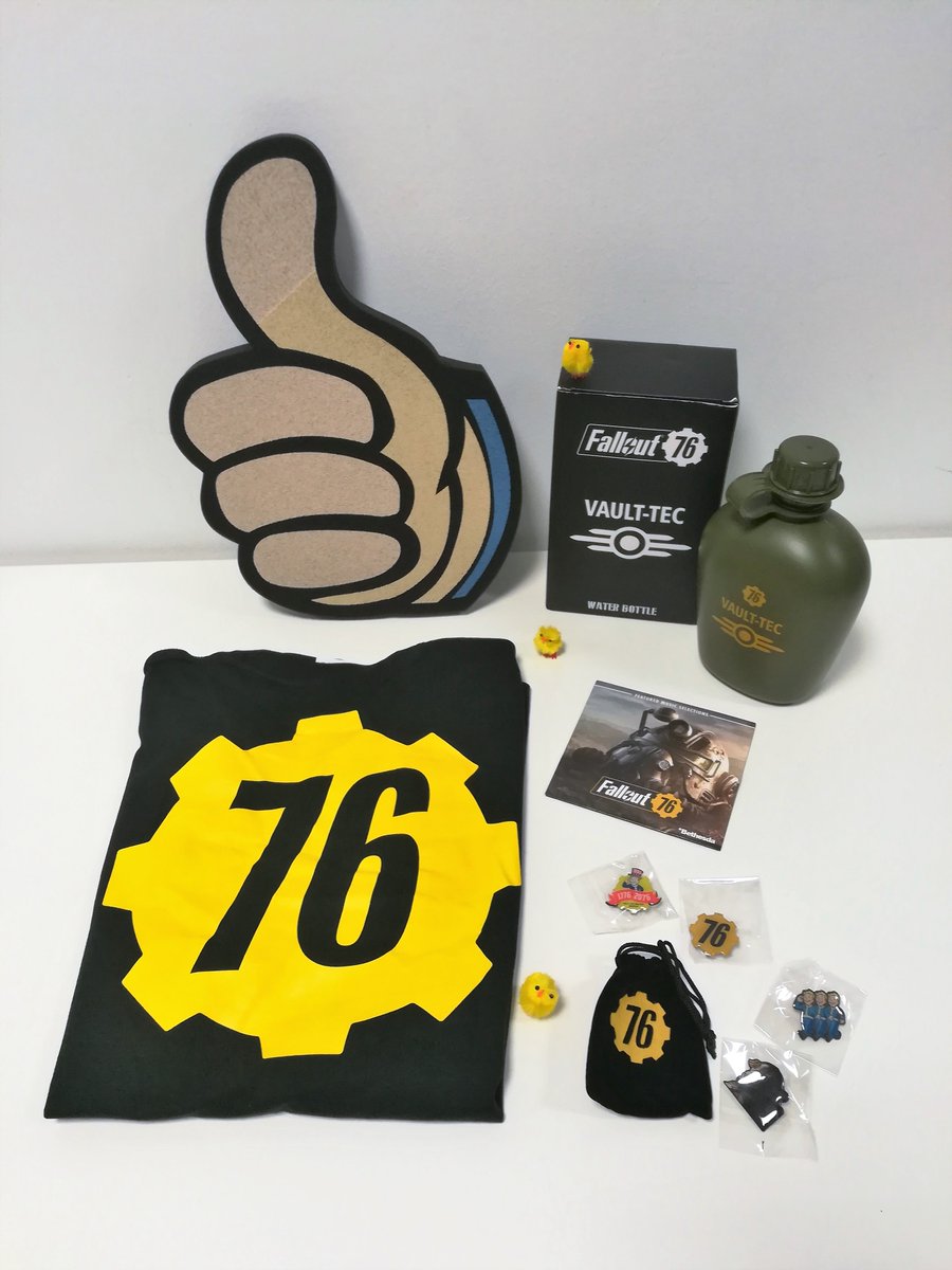 📣¡¡SORTEO MERCHAN FALLOUT 76!!
Llevarte este pedazo de pack es muy fácil:
- Síguenos
- Sigue a <a href="/bethesda_ESP/">Bethesda Español</a>
- RT
Pollito incluido 😉
Tenéis hasta el domingo. El lunes anunciamos ganador elegido al azar.
*Sólo para España. No válidas cuentas de concursos. 
¡SUERTE!