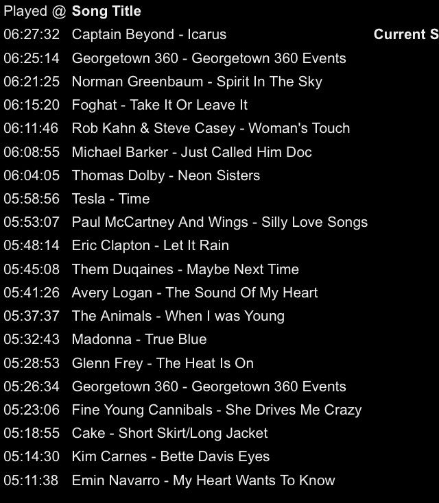 KGTNGeorgetown's tweet photo. Happy Friday y’all! We made it! Last 20 songs including Rob Kahn &amp; Steve Casey, Michael Barker, @themduqaines, @avery_logan, &amp; Emin Navarro #gtxmusic #gtxlocal 💕🎶 https://t.co/hb7EsXcPPk