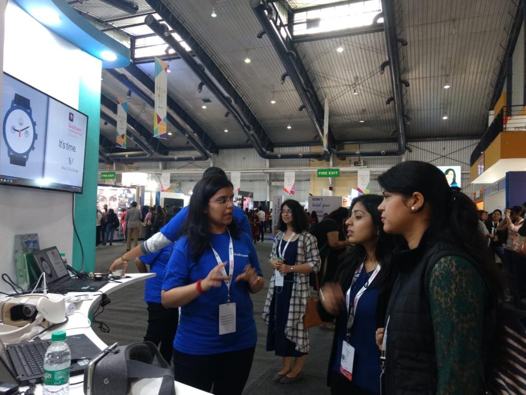 . @Qualcomm_in showcases innovative ideas to inspire women to further their careers, break boundaries, and transform the world of technology at Tech Expo Booth M12, #GHCI18 #LeapForwardWithQ <a href="/AnitaBorg_India/">AnitaB.org India</a>