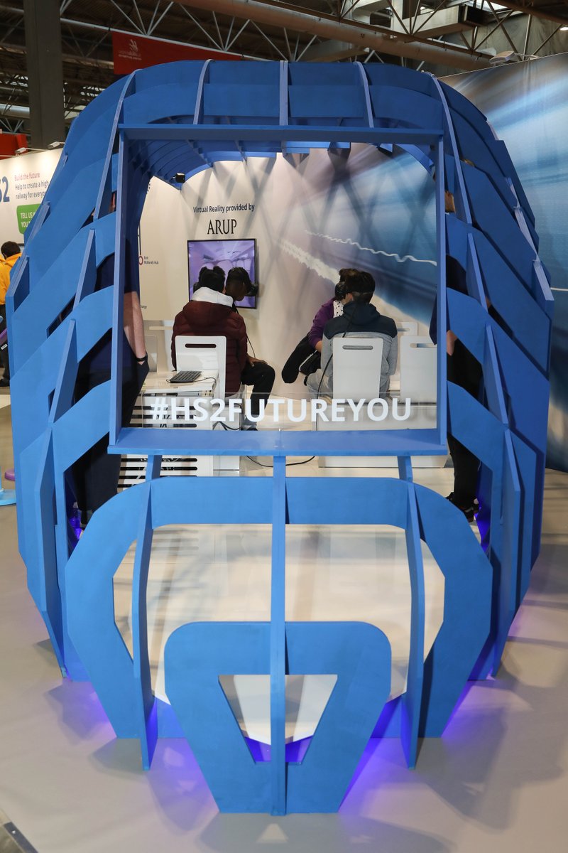 HS2ltd's tweet photo. The VR high speed train proved popular today at @WSUKLIVE. We've had more than 1,000 students visits us. They’re also taking the quiz on the skills and careers that build high speed rail. Show's open Friday and Saturday too. https://t.co/erg6NfJWa2
#HS2futureYou https://t.co/5Q5zlOVpys