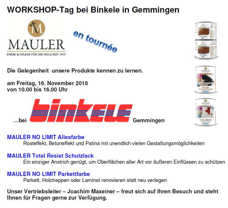 LeTerrierBlanc's tweet photo. Heute gibt es das große Finale unserer Mauler-auf-Tour-Woche 😀 Vertriebsleiter @MaxeinerMauler erwartet Sie von 10-16 Uhr zum #Workshop Tag bei #binkele in #Gemmingen mit vielen spannenden Tipps und Informationen z.B. zur NO LIMIT #Allesfarbe, #Parkettfarbe oder zum #Schutzlack https://t.co/lXsSScm9ix