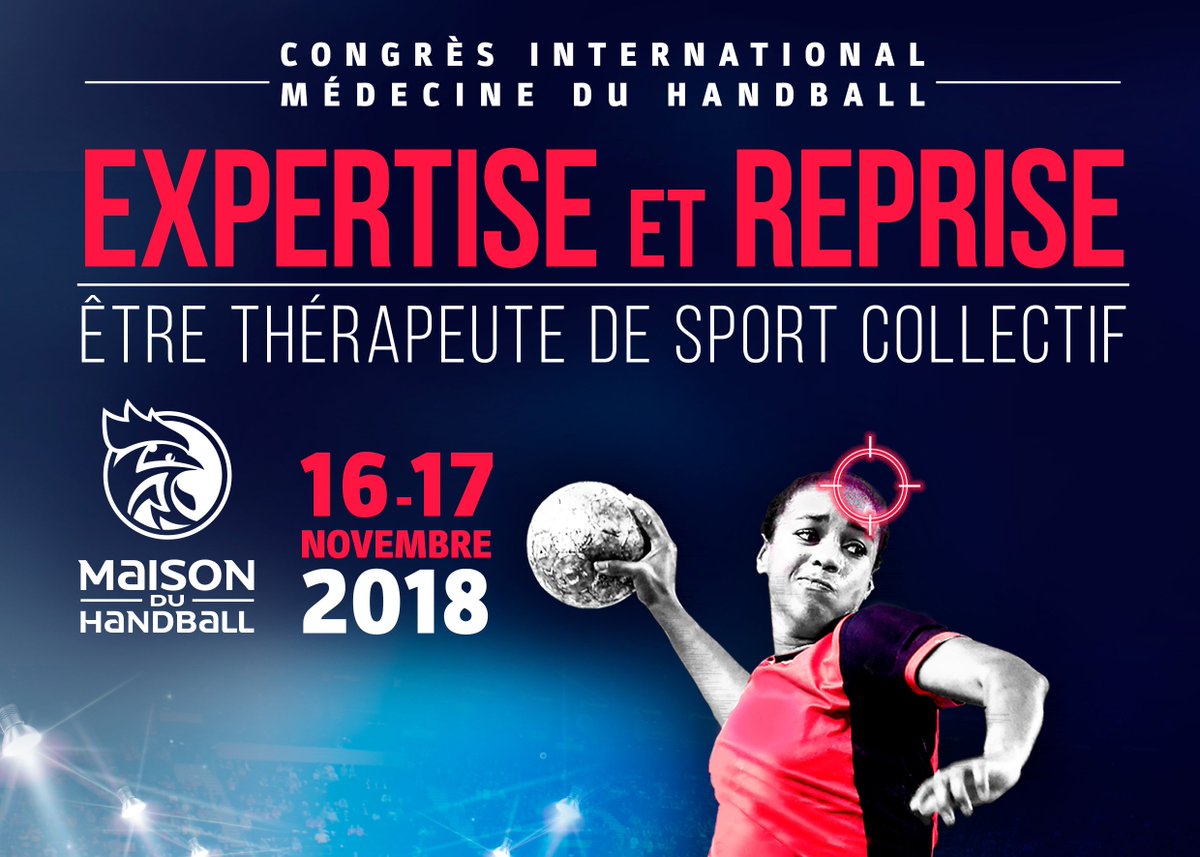ffhandball's tweet photo. #ICMH
🗂 Coup d'envoi du Congrès International de Médecine du Handball à la #MaisonduHandball ! 👍
▶ Deux journées d'échanges autour du thème "Expertise et reprise, être thérapeute de sport collectif"
📱 Partagez vos impressions autour du #ICMH2018 ! https://t.co/ok1Uj88Mys